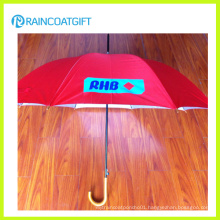 Customized Advertising Promotion Wooden Handle Umbrella